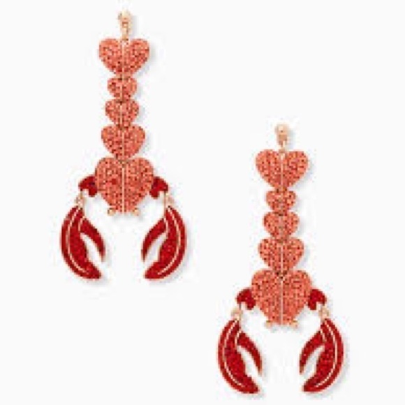 Kate Spade Love Shack Lobster Red Earrings NWT - Picture 4 of 7